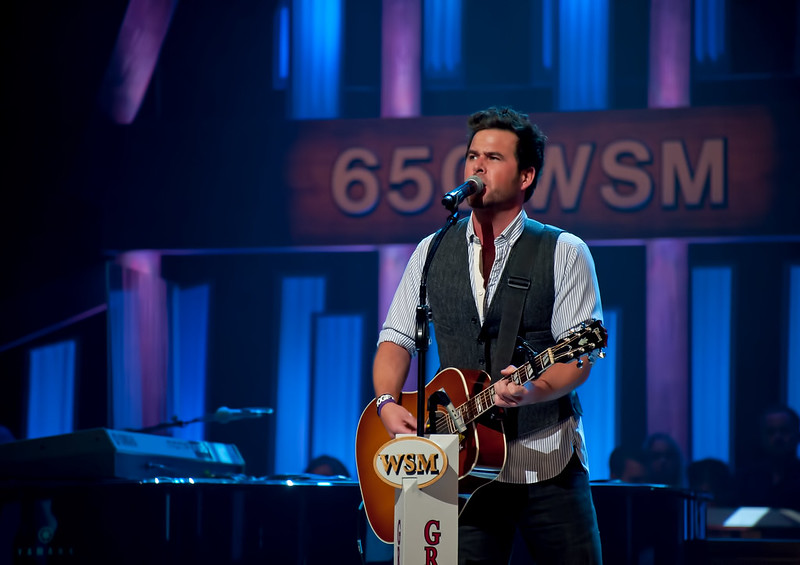 Country Musician David Nail Performing at Concert