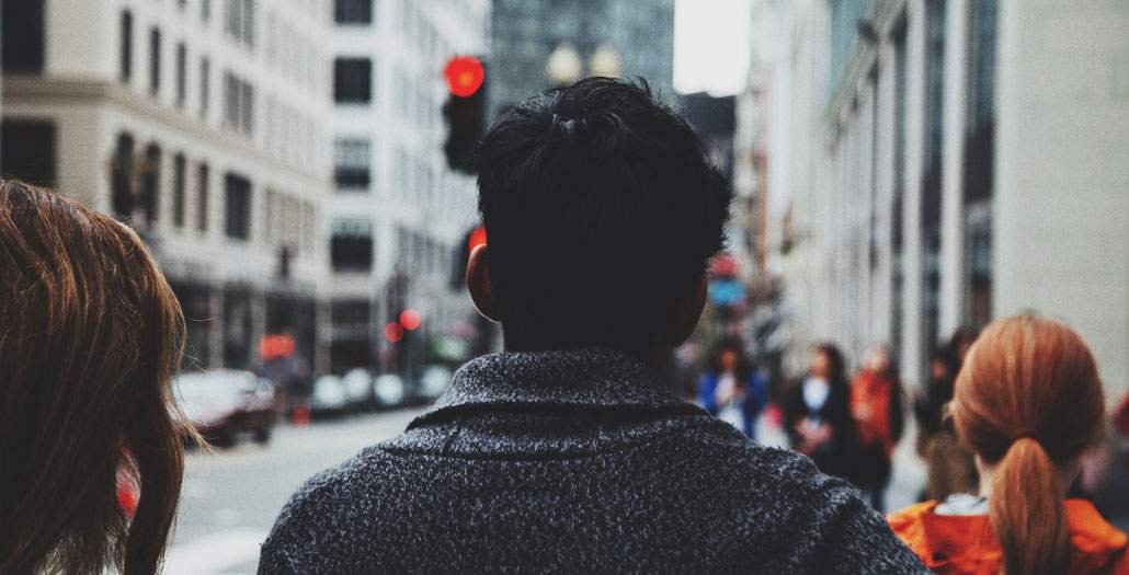 man walking on street